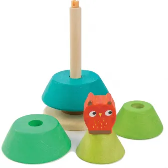 Set de joaca din lemn Tender Leaf Toys - Bradul stivuibil, 7 piese