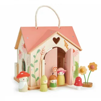 Set de joaca din lemn Tender Leaf Toys - Cabana Rosewood, 24 piese