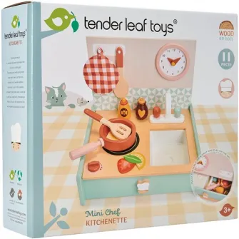 Set de joaca din lemn Tender Leaf Toys - Chicineta, 11 piese