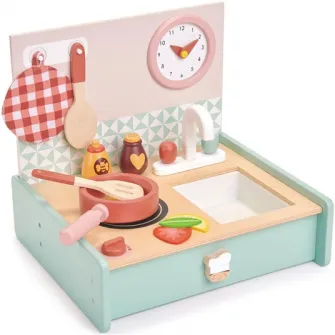 Set de joaca din lemn Tender Leaf Toys - Chicineta, 11 piese