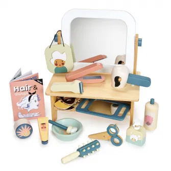 Set de joaca din lemn Tender Leaf Toys - Hair Salon, cu accesorii