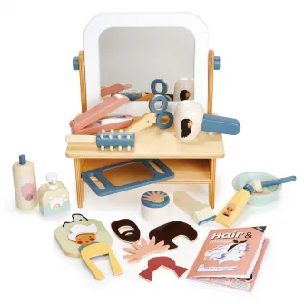 Set de joaca din lemn Tender Leaf Toys - Hair Salon, cu accesorii