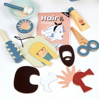 Set de joaca din lemn Tender Leaf Toys - Hair Salon, cu accesorii