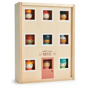 Set de joaca din lemn Tender Leaf Toys - Oamenii din Hotelul Fericit