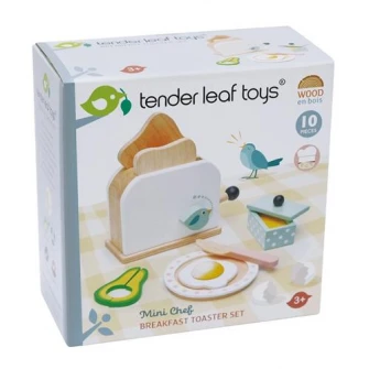 Set de joaca din lemn Tender Leaf Toys - Prajitor de paine, 10 piese