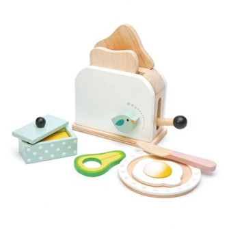 Set de joaca din lemn Tender Leaf Toys - Prajitor de paine, 10 piese