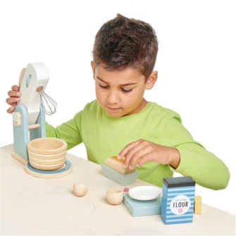 Set de joaca din lemn Tender Leaf Toys - Robot de bucatarie, 27 piese