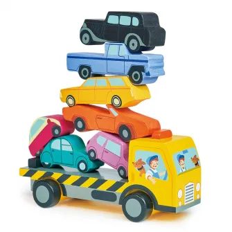 Set de joaca din lemn Tender Leaf Toys - Stacking Cars