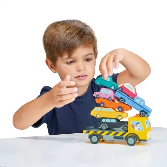 Set de joaca din lemn Tender Leaf Toys - Stacking Cars
