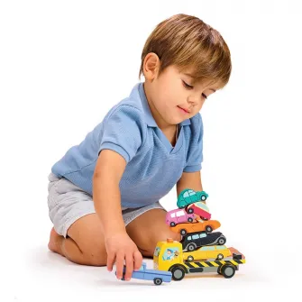 Set de joaca din lemn Tender Leaf Toys - Stacking Cars