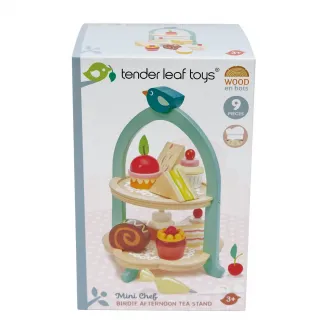 Set de joaca din lemn Tender Leaf Toys - Stand pentru prajituri, 9 piese