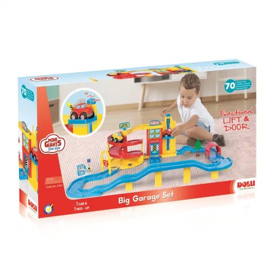 Set de joaca Dolu - Garaj mare, 70 piese