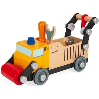 Set de joaca Janod - BricoKids, Masinuta de construit, din lemn
