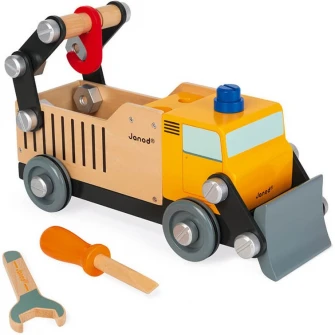 Set de joaca Janod - BricoKids, Masinuta de construit, din lemn
