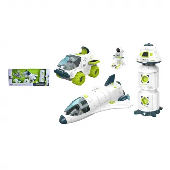 Set de joaca M-Toys Statia Spatiala 4 in 1 cu lumini si sunete