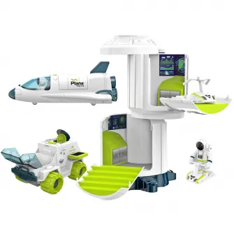 Set de joaca M-Toys Statia Spatiala cu lumini si sunete, 4 piese