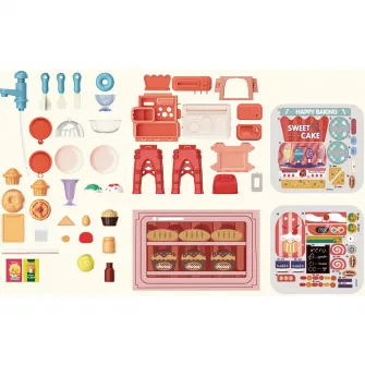 Set de joaca Mappy Delicious Dessert - in Laboratorul Cofetariei, 47 piese