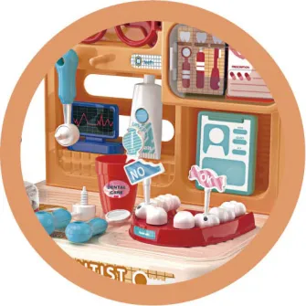 Set de joaca Mappy Dentalcare Desk cu 52 piese pentru micul medic stomatolog
