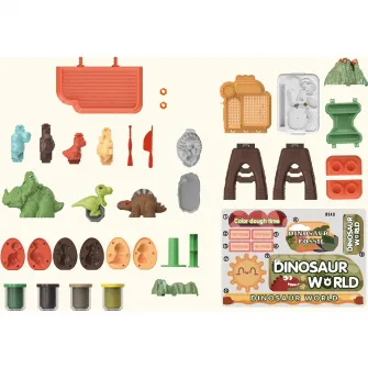Игровой набор Mappy Dinosaur World, с пластилином, 36 деталей