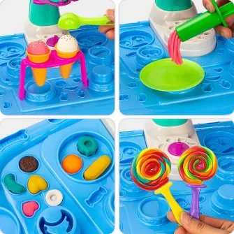 Set de joaca Mappy - Laboratorul de inghetata, plastilina cu 37 accesorii