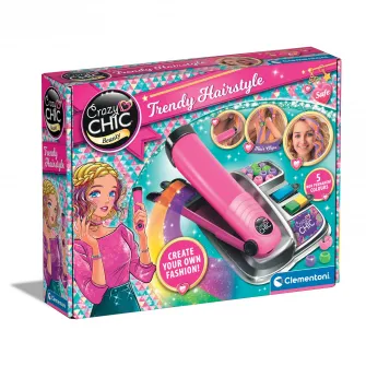Set de joacă pentru păr Clementoni Crazy Chic - Trendy hairstyle
