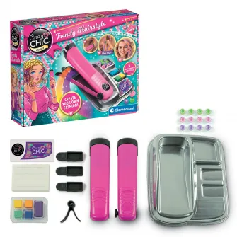 Set de joacă pentru păr Clementoni Crazy Chic - Trendy hairstyle