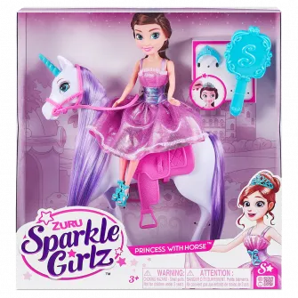 Set de joaca Sparkle Girlz - Papusa cu unicorn