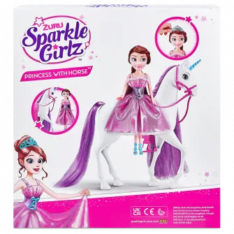 Set de joaca Sparkle Girlz - Papusa cu unicorn