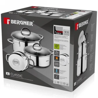 Set de oale Bergner Classic, 6 piese, inox