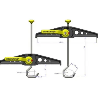 Set de prins scari cu 1, 2 sau 3 tronsoane pe masina, Rhino SafeClamp