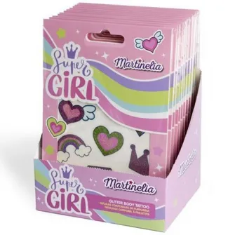 Set de tatuaje Martinelia - Super Girl, cu sclipici