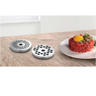 Set discuri/ site perforate pentru masina de tocat carne compatibil cu robotii de bucatarie MUM4 Bosch si MUM5 Bosch