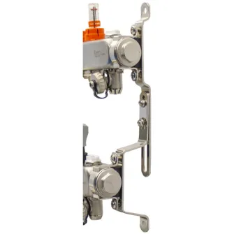 Set distribuitor Everline EVP-DSB3411/6, cu debitmetre, aerisitor manual si Robinetide golire 1- 6 cai, Inox