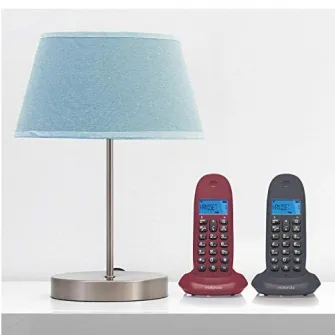 Set Duo - Telefon fix fara fir Motorola DECT C1002LB+, Grey Wine