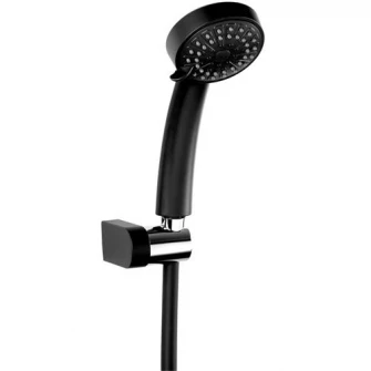 Set dus Ferro Mini869.5, para dus + suport + furtun flexibil, Negru