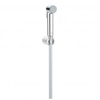Set dus igienic Grohe Tempesta-F Trigger 27513001, suport, furtun 1.25 m, anti-calcar, Crom