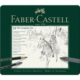 Set Faber-Castell Pitt Monochrome Grafit 19 buc/set