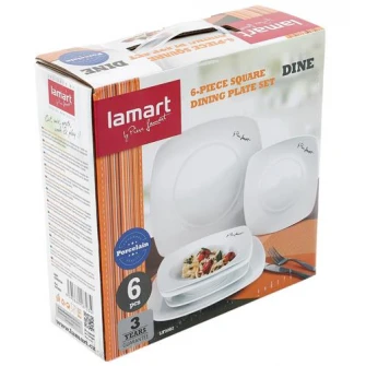 Set farfurii Lamart, dreptunghiulare, 6 buc