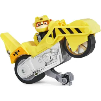 Set figurina cu vehicul Paw Patrol - Moto Pups, Rubble si Motocicleta Deluxe