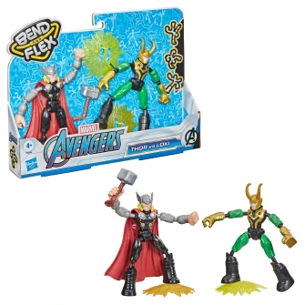 Set figurine Avengers, Bend and Flex - Thor vs Loki