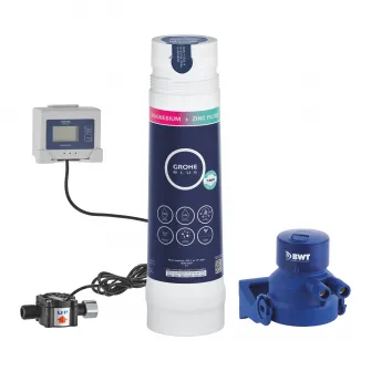 Set filtru Grohe Blue 40875000, 1/2'', 400 l, valva electronica, contor, capac, Mg+ZN