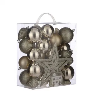 Set Globuri de Craciun, Christmas Gifts, 40 bucati, Argintiu