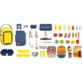 Set gratar de jucarie Mappy cu accesorii pentru barbeque si gentuta pentru transport