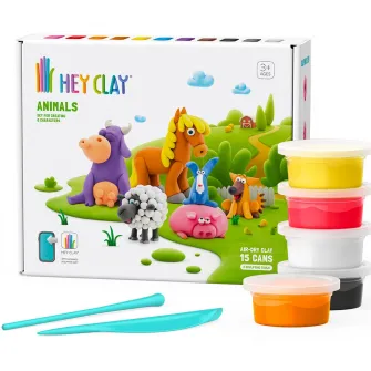 Set Hey Clay - Animals, 15 cutii
