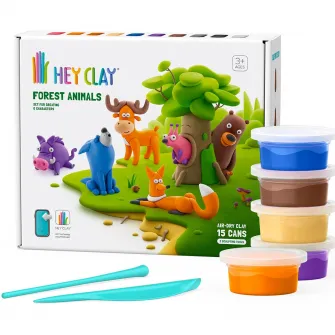 Set Hey Clay - Forest Animals, 15 cutii