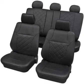 Set huse universale scaune auto Petex Arizona, 15 piese, piele sintetica, negru