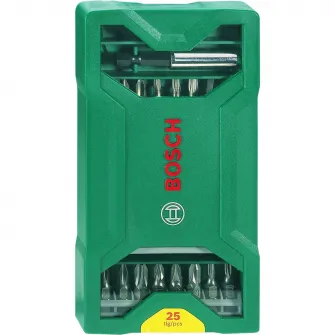 Set insurubare 25 de accesorii Bosch, adaptor biti, biti, 25/50 mm lungime