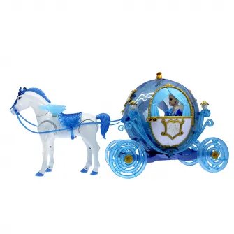 Set jucarie M-Toys Printesa cu Caleasca si Calut inaripat cu functii