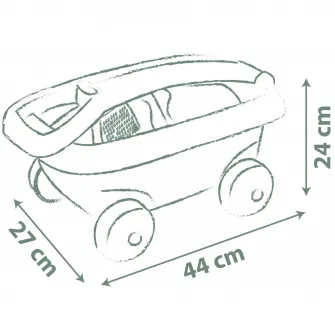 Set jucarii nisip Smoby - Viata marina, Carucior si galetusa cu accesorii
