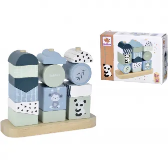 Set jucarii stacabile din lemn Eichhorn - Urs Panda